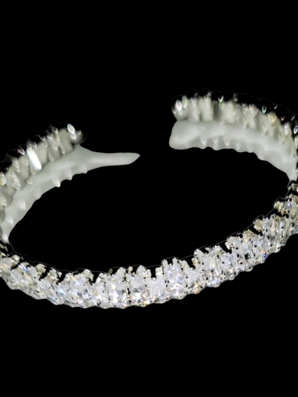 Crystal Pavé Bracelet in Silver